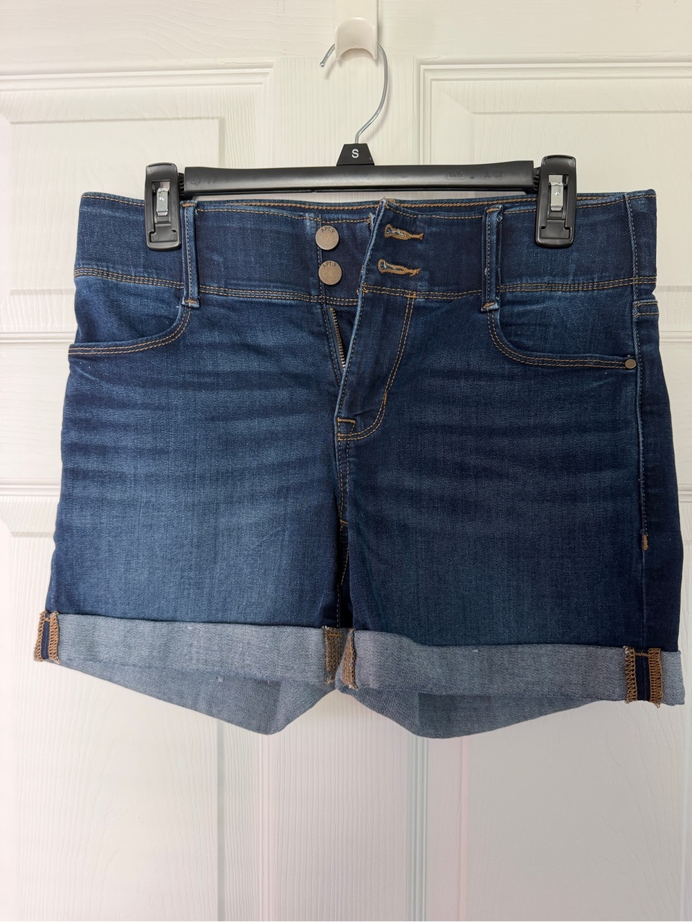 Apt. 9 Dark Blue Roll-Cuff Denim Shorts